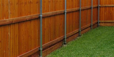 how to box metal fence posts|install wooden fence metal posts.